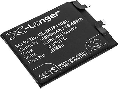 Cameron Sino AQQXING Wiederaufladbarer Akku für M2102K1AC, Mi 11 Pro 5G, Mi 11 Ultra (4800 mAh) BM55