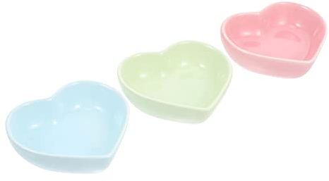 GRIRIW Gamelles en Céramique Lisses pour Hamster 3 Pièces, Bol Alimentaire Compact Multicolore, Accessoires pour Petits Animaux, Convient Aux Hamsters Nains Et Chinchillas, Usage Domestique