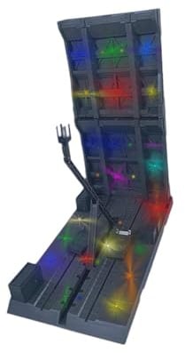 Hellery Ineinander Greifende Display Basis, Spielzeug Aufbewahrungsregal mit Lichtern, Geburtstagsgeschenk, Beleuchtung, Hobbysystem, 15.5 cm X 28 cm X