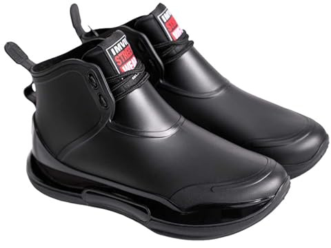 Stivali di Gomma da Uomo Impermeabili, Morbidi Antiscivolo Impermeabile da Pioggia Eleganti Gomma Stivali Pioggia Antiscivolo per Lavoro all'aperto Resistenti all'Usura Scarpe Antipioggia