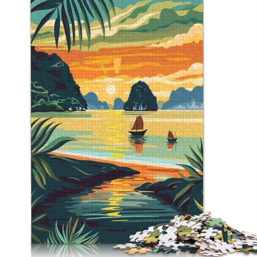 Puzzle für Erwachsene, 1000 Teile, Ha Long Bay, Vietnam, Puzzles für Erwachsene, Teenager, Teenager, Mann, Frau, Geschenk, 38 x 26 cm/1000 Stück