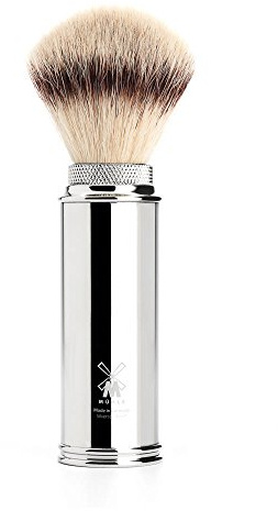MÜHLE TRAVEL Chrome Silvertip Fiber Travel Shaving Brush