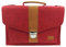 Venetto Businesstasche Umhängetasche Aktentasche ArbeitstascheHandtasche Herren Damen Unisex Filztasche Tasche aus Filz mit Schultergurt mit Echtleder-Applikationen (Meliert Rot)