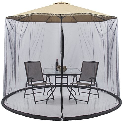 Parkland Umbrella Table Screen Parasol Mosquito Net Cover Bug Netting Cover, Parasol Converter Cover, 9 ft