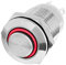 Taster oder Schalter 12V mit LED Beleuchtung (in 5 Farben), 2 Größen (12 oder 16mm) auswählbar (16mm Taster, Rot)