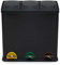 EVRE 45 Litre Bin with 3 15 L Compartments with Removable Inner Buckets and Handles for Waste Separation Recycling Trash Can (Black)