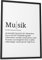 Papierschmiede® Definition: Musik, DIN A3 fertig gerahmt (Rahmen: Material und Farbe wählbar), Wandbild für Wohnzimmer, Schlafzimmer, Küche, Esszimmer, Poster Geschenk Wanddeko aufhängefertig