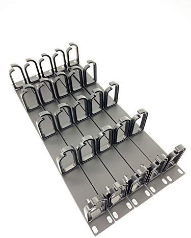 MetalMaster.com.tw - 5 Pack 1U 19” Server Rack Cable Management Panel w/D-Ring Hooks - 1U Horizontal or Vertical Wire and Cord Manager