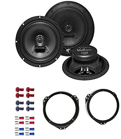 Hifonics VX 62 Lautsprecher mit Einbauset passend für Opel Astra G 1998-2005 Türen vorne 360 Watt 165mm 2 Wege Koax