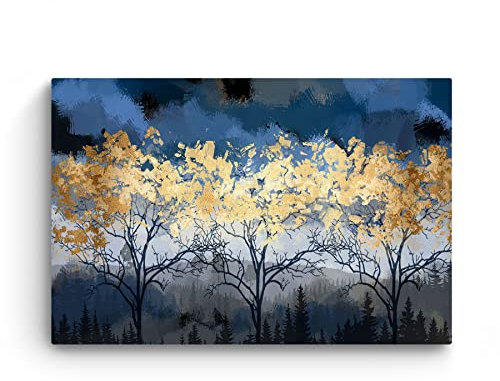 Startonight Impression sur Verre Acrylique Tableau - Forêt Dorée - Image Moderne 60 x 90 cm