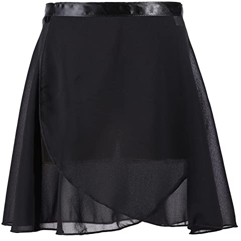 Ballettrock Wickelrock Tanz Rock Chiffon Tanzrock Verstellbarer Taille Krawatte für Mädchen und Damen