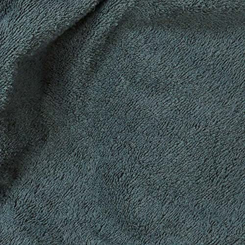 Kt KILOtela Frottee-Stoff, Baumwolle, Handtücher, Baby-Accessoires, Bademäntel, 100 cm Länge x 160 cm Breite, Dunkelgrau – 1 m