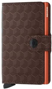 Secrid Unisex-Erwachsene Miniwallet Optical Brown-Orange Reisezubehör-Brieftasche, Talla única