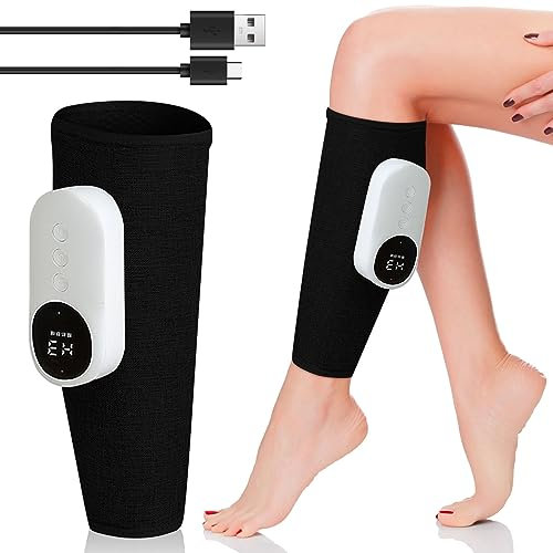 Cordless Calf Massager with Heat, Leg Massager for Pain and Circulation with 3 Modes and 3 Intensities,Revitive Circulation Booster for Legs,Type-C Rechargeable,Air Compression Massager-1 Pack