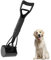 Hundekotgreifer mit Beutel für Unterwegs,Hundekotschaufel Set Pet Poop Tray und Rake Set,9 cm Langer Griff Pooper Scooper und Hundekotzange Pooper Scooper Mit Langlebiger Feder Für Gras Schmutz Kies