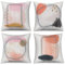 ASDCXZ Boho Kissenbezug 40x40 cm 4er Set, Modern Abstrakt Linie Rose Grau Graffiti Sofa Dekokissen Kissenbezüge Kissenhülle Waschbar Polyester Flachs Textil Outdoor Kopfkissenbezug Kissen Bezug
