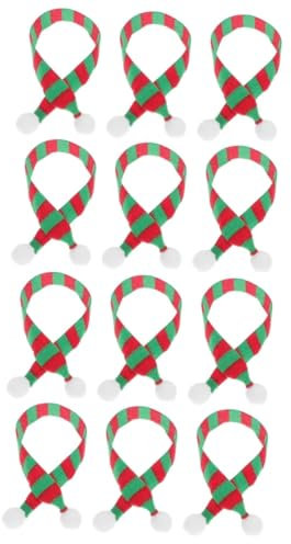 HOMSFOU Partyzubehör 40 Stück Mini-Weihnachtsschal Zum Selbermachen Schneemann-Schal Mini-Schneemann-Mützen Und Schal Roter Schneemann-Schal Weihnachtsschal Stoffpuppe Plüschtiere
