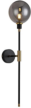 Lampe de Tête de Lit Globe En Verre Moderne Applique Murales Intérieure Bras En Métal Vanité Lampe Murale pour Chambre à Coucher Chevet Bar Salon