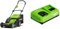 Greenworks G40LM41 Cordless Lawnmower, 41cm Cutting Width, 2 x 40V Battery, 40V 5A Rapid Charger