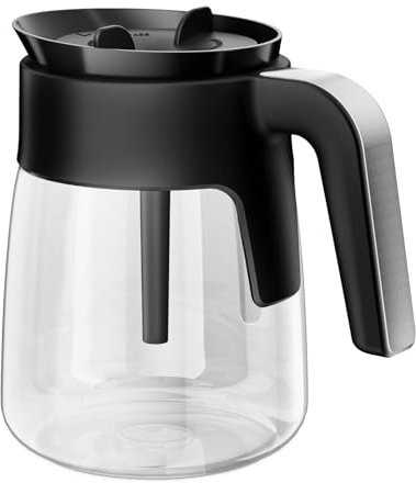 Repuesto de cafetera de 12 tazas para cafetera Ninja CFP101 CFP201 CFP301 CFN601 CFP250A CFP300 CFP307, jarra de vidrio de repuesto con tapa de preparación, repuesto de cafetera Ninja con mango