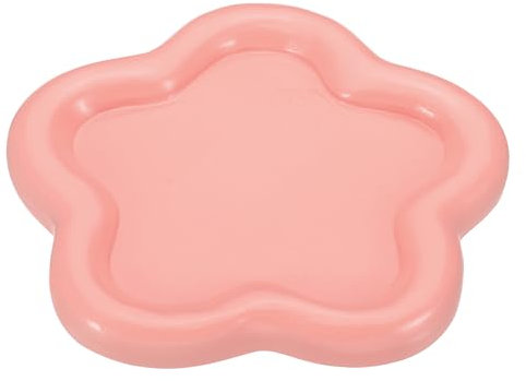 PATIKIL Plateau à Bijoux en Forme de Fleur, Plateau Cadeau pour Femmes, Plateau Mignon pour Bonbons, Boucles d'oreilles, Collier, Parfum, Organisateur de Clés, Rose