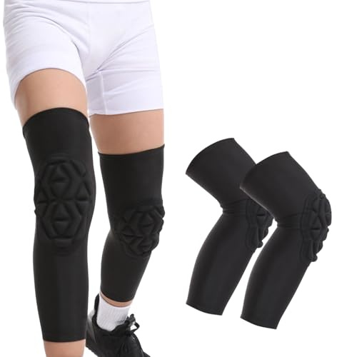Hotfiary 1 Paar Jugend Knieschoner Kompressionshülsen für 3-12 Jahre, elastische Knieschützer für Basketball, Fußball, Volleyball, Radsport, atmungsaktive Sport-Beinschützer für MTB Torwart