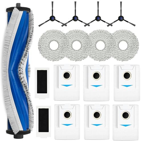 Accessoires T30S pour robot aspirateur Ecovacs Deebot T30S Pro/T30S, Saprdii 1 brosse principale, 6 sacs à poussière, 4 chiffons de nettoyage, 2 filtres, 4 brosses latérales, pièces de rechange pour