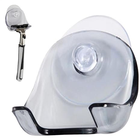 Razor Holder | Shower Shaver Hook | Removable Razor Suction Cup Hooks | Wall Mounted Shaver Hanger Holder | Wet Razor Suction Cup Holder | Waterproof selff Adhesive Shower Razor Holder for Razors
