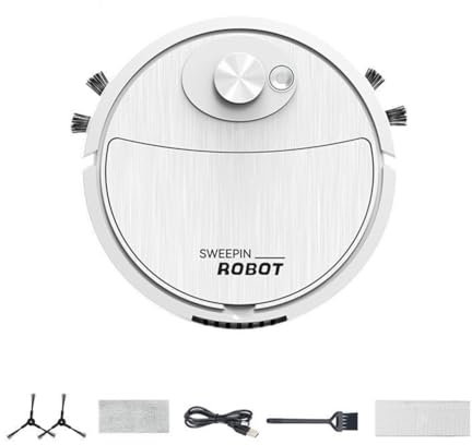 iToQ Robot de Barrido USB Aspirador Trapeador Barrido de Limpieza de Arrastre InaláMbrico Inteligente para el Hogar Oficina-B