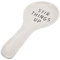 Mikinona reposacucharas de cerámica soporte para cubiertos de cocina reposo de la cuchara de utensilios de cerámica soporte para utensilios de cocina porcelana blanca