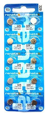 Renata 329 - Batteria per orologio, confezione da 10
