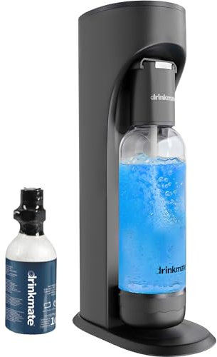 DrinkMate 410-02-3z Beverage Carbonation Maker with 3 oz Test Cylinder, Matte Black, 18/8 Stainless Steel
