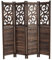 Mendler Paravent Istanbul, Raumteiler Trennwand Sichtschutz, Ornamente - 170x160cm, braun