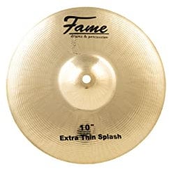 Fame B20 Extra Thin Splash 10 Becken, Handgehämmertes B20 Bronze, Brilliant Finish, Explosiver Attack, Trocken & Definiert, Ideal für Perkussionisten, Cajon-Spieler