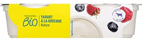 Monoprix Bio Yaourt à la grecque nature bio - Les 2 pots de 150 g