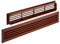 SOTECH Rejilla de ventilación BRISE 457 x 92 x 17 mm caoba doble cara transparente ranurada perforación puerta rejilla de ventilación