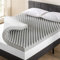 Best Price Mattress 4 Inch Egg Crate Memory Foam Topper with Bamboo Charcoal Infusion, Odor and Moisture Control, CertiPUR-US Certified, Full, Charcoal Grey