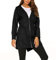 SotRong Vêtement de pluie coupe-vent, léger et pliable pour femme, capuche, pour la marche, le camping, Noir , L