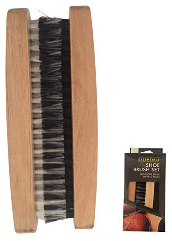 Traditional Boot brush 2pcs - Includes applicator and buffing brush - Boots & Leather Shoes