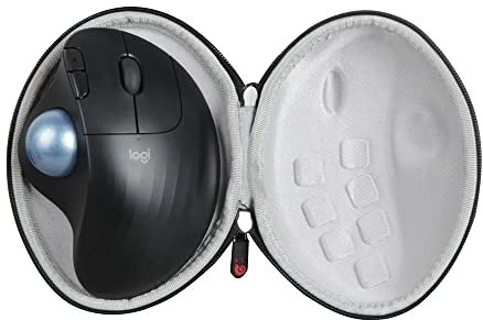 Hermitshell Custodia rigida da viaggio per Logitech Ergo M575 Wireless Trackball Mouse, Nero
