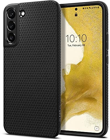 Spigen Liquid Air Hülle Kompatibel mit Samsung Galaxy S22 -Schwarz