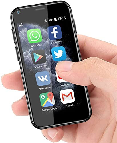 Hipipooo kleines 3G Mini Unlocked Phone, 2,5 Zoll Android 8.1 1000mAh Kindertelefon, 2 GB + 16 GB(Schwarz)