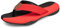MGGMOKAY Infradito Uomo Sportive Beach Sandali Spiaggia Infradito per Sostegno dell'Arco,Nero Rosso,45