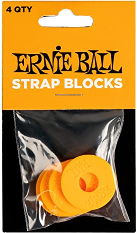 Ernie Ball Strap Blocks 4pk - Orange