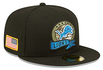 New Era Detroit Lions NFL Salute to Service 2022 Black 59Fifty Basecap - 7 1/2-60cm (XL)