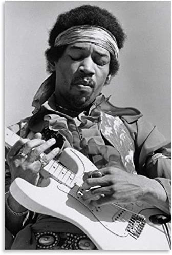 LBMED Leinwand Druck Poster Legendärer Gitarrist Jimi Hendrix 7 Leinwand für Esszimmerdekoration Wandkunst Kunstwerk Malerei Kunstdrucke Bild 19.7x27.6(50x70cm) Kein Rahmen