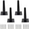 Cjueiom 6 Inch / 15cm Straight Furniture Legs Black Sofa Legs Set of 4, Mid-Century Couch Legs Heavy Duty Coffee Table Legs, Tapered Chair Feet Metal Cabinet Legs Replacement for Cupboard Ottoman
