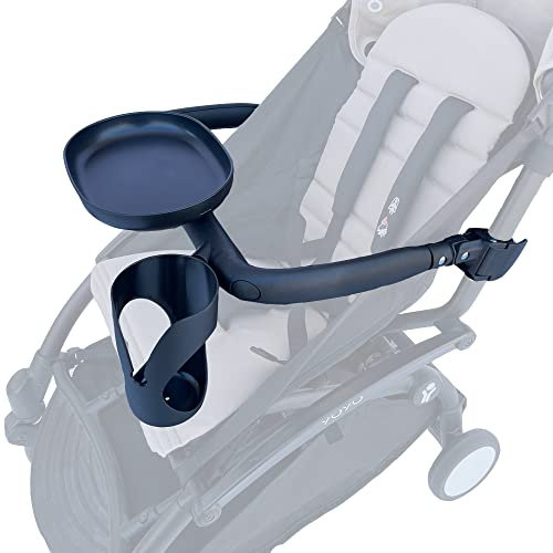 Brogtorl Multifunctional Stroller Lunch Trays Compatible with Babyzen YOYO2 Stroller, Removable Plate and Cup Holder, Adjustable Stroller Armrest.
