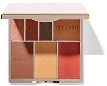 Sculpted by Aimee Bare Basics Makeup Palette, All In One Face Palette | Bronzer, Blush, Highlighter, Setting Powder and Eyeshadow, Rose
