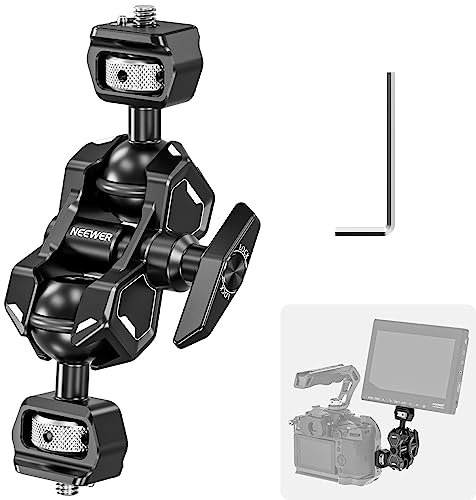 NEEWER Flexibler magischer Gelenkarm mit Zwei Kugelköpfen mit 1/4 Schrauben und einziehbarem Verdrehschutz Stifte, Kamera Feldmonitorhalterung, kompatibel mit SmallRig Käfig, UA009